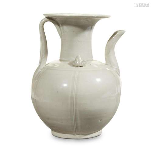 A southern Chinese glazed whiteware ewer, probably song dynasty, guangdong province