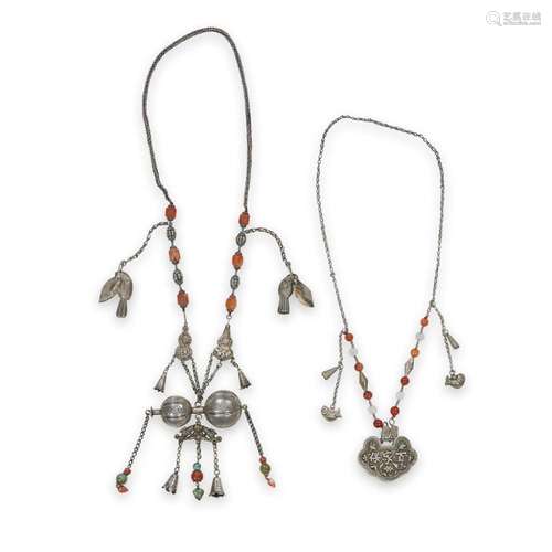 A group of Chinese/Southeast Asian necklaces,