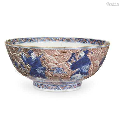 Chinese underglaze blue and red-decorated porcelain 