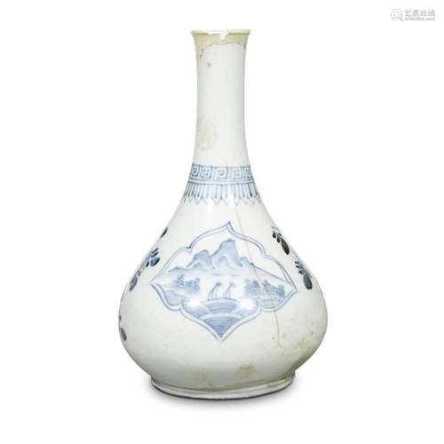 A Korean blue and white porcelain 