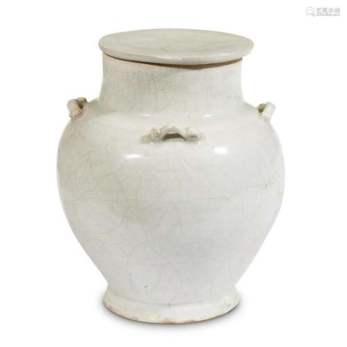 A Chinese qingbai jar with cover, song dynasty