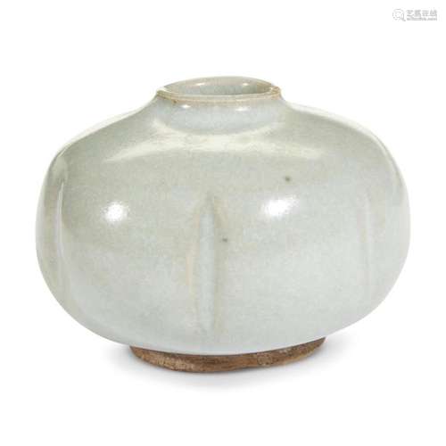 A Chinese Junyao small five-lobed water coupe, probably southern song/yuan dynasty