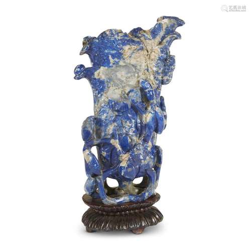 A Chinese carved lapis lazuli 