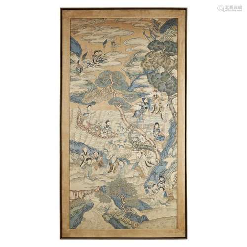 A large Chinese kesi tapestry 