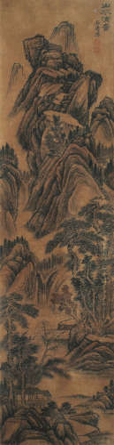 石涛（1642～1707） 山水 立轴 设色绢本