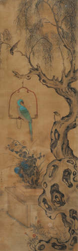 陈撰（1678～1758） 花鸟 立轴 设色绢本