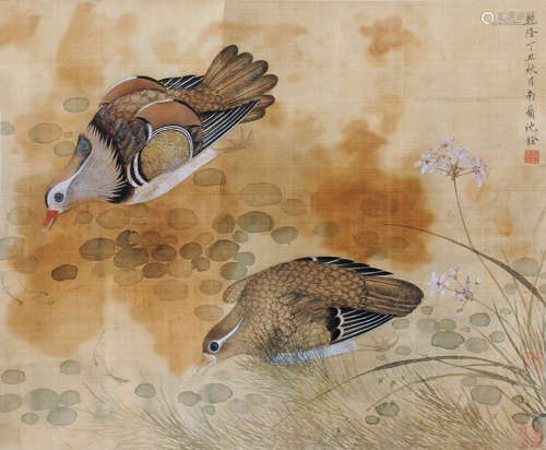 沈铨（1682～1760） 花鸟 立轴 设色绢本