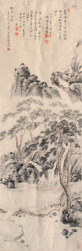 钱维城（1720～1722） 山水 立轴 水墨纸本