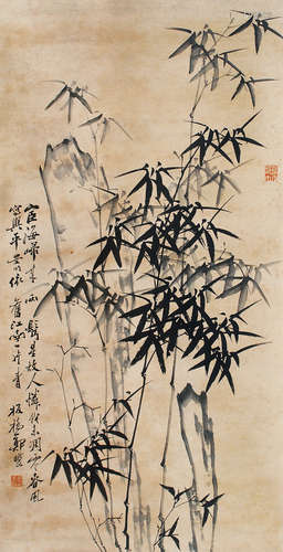 郑板桥（1693～1765） 竹石 立轴 水墨纸本