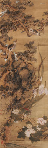 邹一桂（1688～1772） 花鸟 立轴 设色纸本
