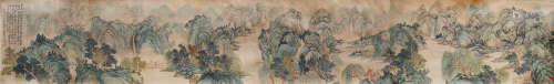 金心兰（1841～1909） 山水 镜片 设色绢本