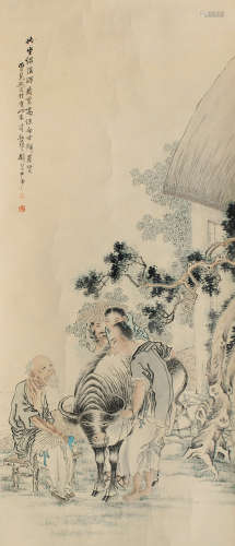 钱慧安（1833～1911） 人物 镜片 设色纸本