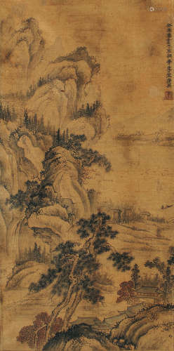 唐英（1682～1756） 山水 立轴 设色绢本