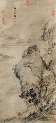 钱维城（1720～1722） 山水 立轴 水墨纸本