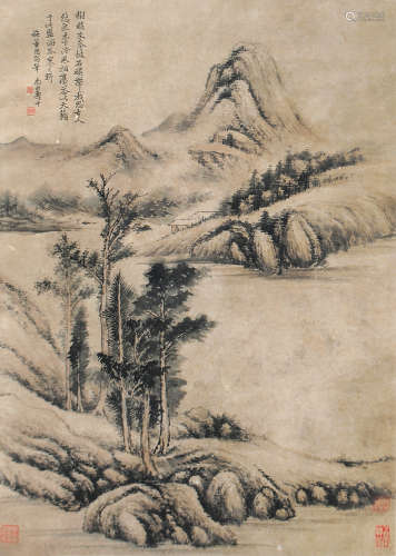 恽寿平（1633～1690） 山水 立轴 水墨纸本