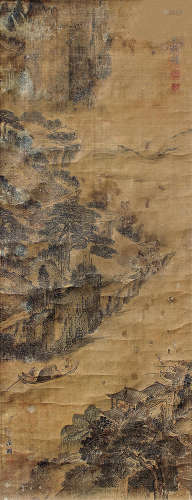 文徵明（1470～1559） 山水 立轴 设色绢本