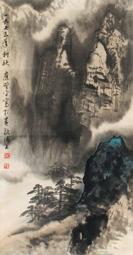 应野平（1910～1990） 山水 立轴 设色纸本