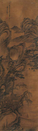 赵左（1573～1644） 山水 立轴 设色绢本