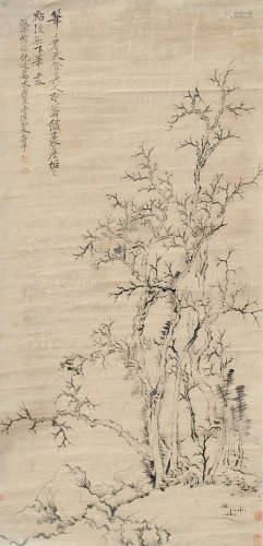 恽寿平（1633～1690） 山水 立轴 水墨纸本