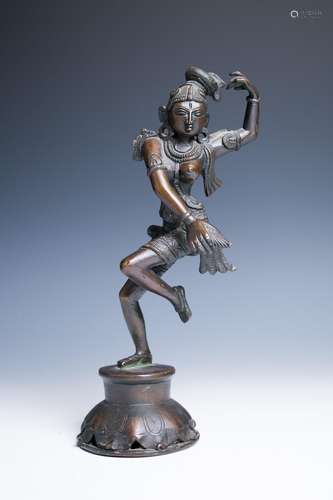 AN INDIAN BRONZE FIGURE OF A DANCING DAKINI