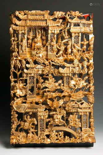 CARVED GILT-WOOD PANEL