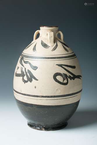 A LARGE CIZHOU INSCRIBED JAR, JIN / YUAN