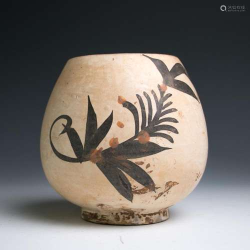 A CIZHOU PAINTED JAR, YUAN TO MING DYNASTY