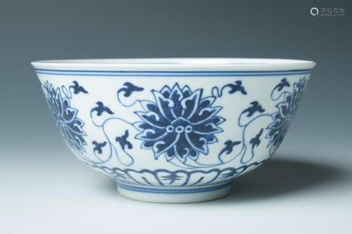 BLUE AND WHITE 'PALACE' BOWL, XUANTONG MARK PERIOD