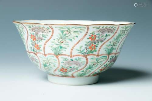 FAMILLE ROSE MALLOW FORM BOWL, JIAQING MARK/PERIOD