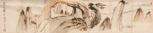 钱瘦铁（1897～1967） 云山图 镜片 设色纸本