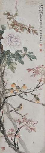 Chinese Painting of Birds by Zhang Shaoshi