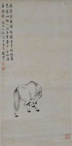 Chinese Painting of a Horse by Zhao Jingyu