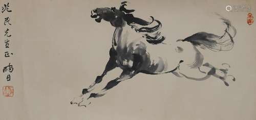 Chinese Painting of a Horse by Ye Zuibai