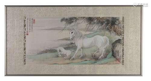 Chinese Painting of Horses by Zeng Houxi