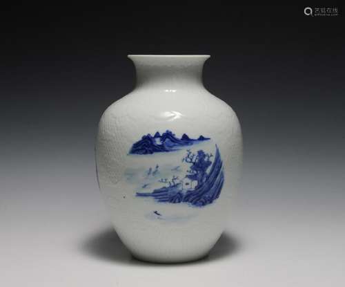 Chinese Blue & White Vase, Early 20th Century