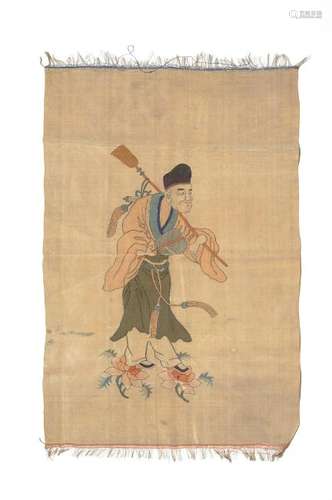 Chinese Silk Kesi Panel of Jigong, 19th Century