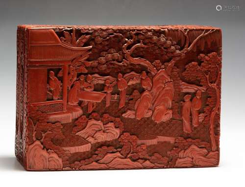 Chinese Cinnabar 3 Tier Box, Early 19th Century