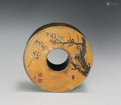 Imperial Chinese Cloisonne Disc Box, 18-19th Century