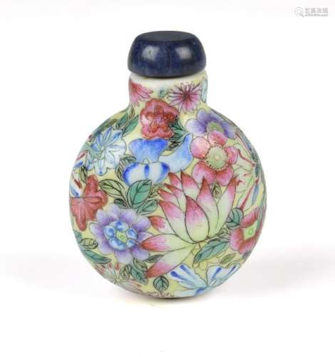 Chinese Millefleur Snuff Bottle, 19th Century