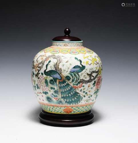 Chinese Famille Rose Porcelain Ginger Jar, 19th Century