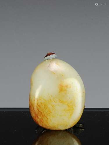 Chinese White Jade Snuff Bottle, 18th-19th Century