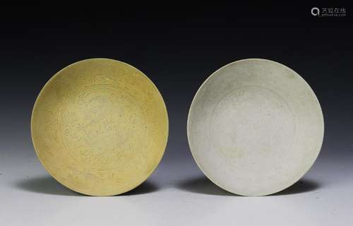 Pair of Imperial Chinese Unglazed Plates, Guangxu