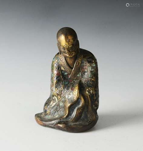 Chinese Cloisonne Figure of Luohan, 18th -19th Century