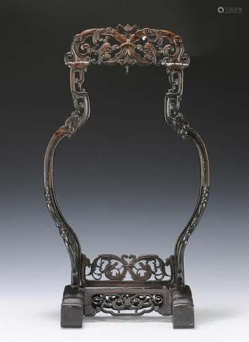 Carved Rosewood Vase Stand, 19th Century