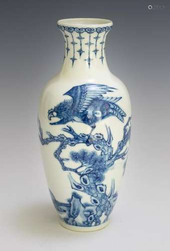 Chinese Blue & White Eggshell Vase, Republic