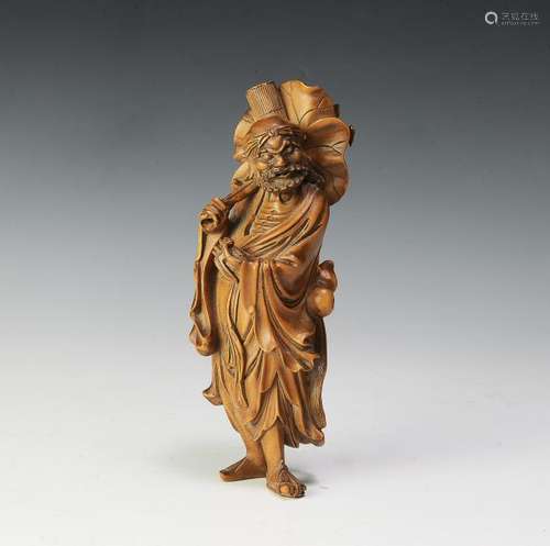 Chinese Huangyangmu Carving of Tieguai Li, 19th Century