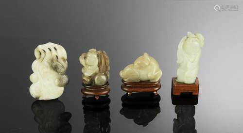 Set of Four Jade Carvings, 18th-19th Century