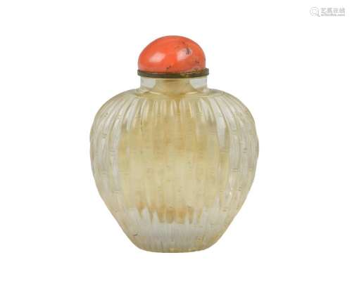 Chinese Rock Crystal Snuff Bottle, 18th Century