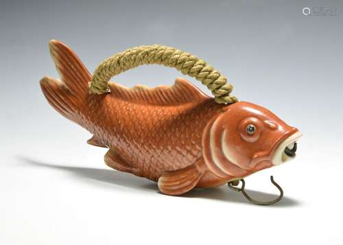 Chinese Porcelain Carp Figure, 19th -20th Century