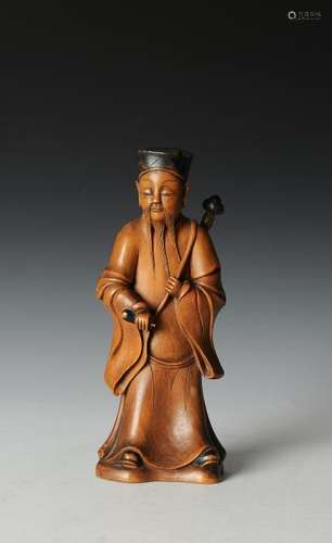 Huangyangmu Wood Carved Taoist, Late 19th Century